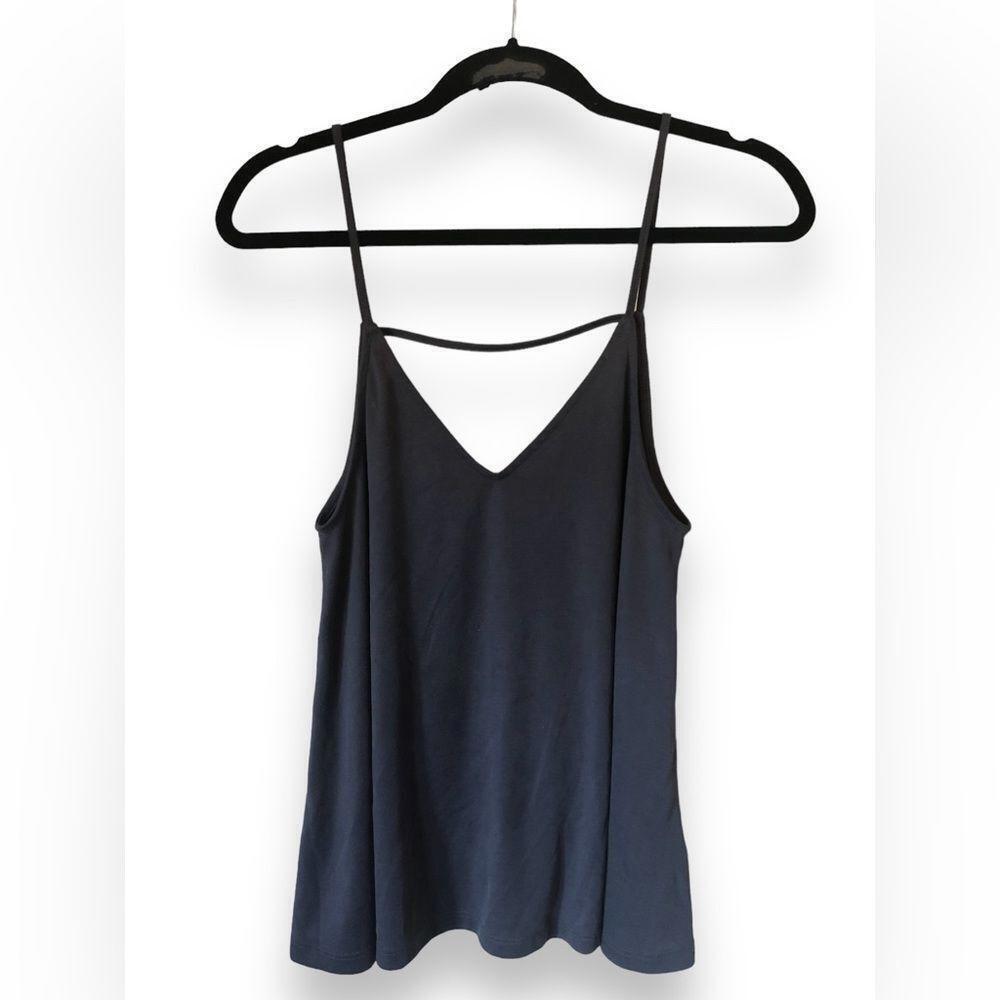 Silence + Noise Dark Steel Gray Haltertop Loose Fitting Blouse - Size XS